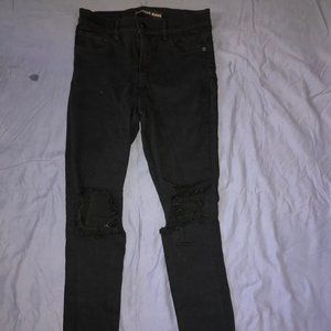Black Ripped High Waisted Jeans